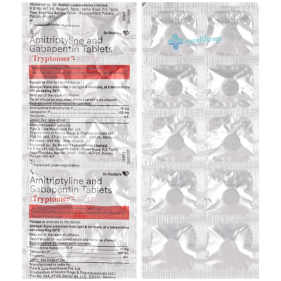 Medilines Pharma - Tryptomer G 100 mg/10 mg Tablet